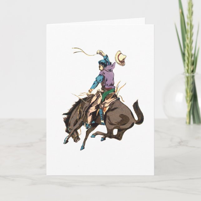 Antique Japanese Buckaroo 5 Card (Front)