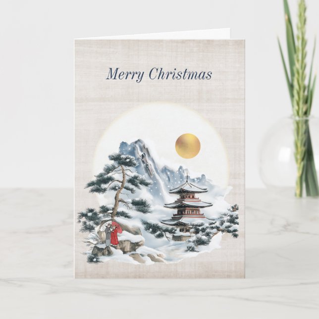 Antique Japanese Christmas Card (Front)