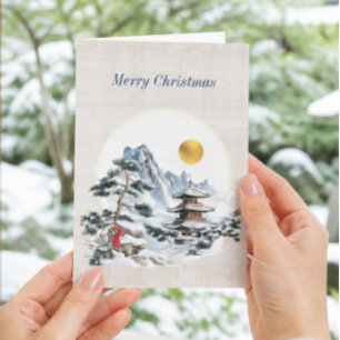 Antique Japanese Holiday Card