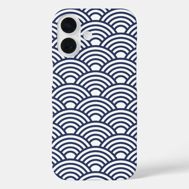 Antique Japanese Seigaiha Waves Case-Mate iPhone Case (Back)