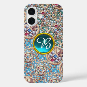 ANTIQUE JEWELS,GEMSTONES,PEARLS,ANGELS MONOGRAM iPhone 16 CASE