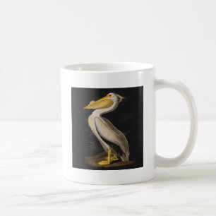 Antique John James Audubon White Pelican Coastal Coffee Mug