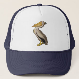 Antique John James Audubon White Pelican Coastal Trucker Hat