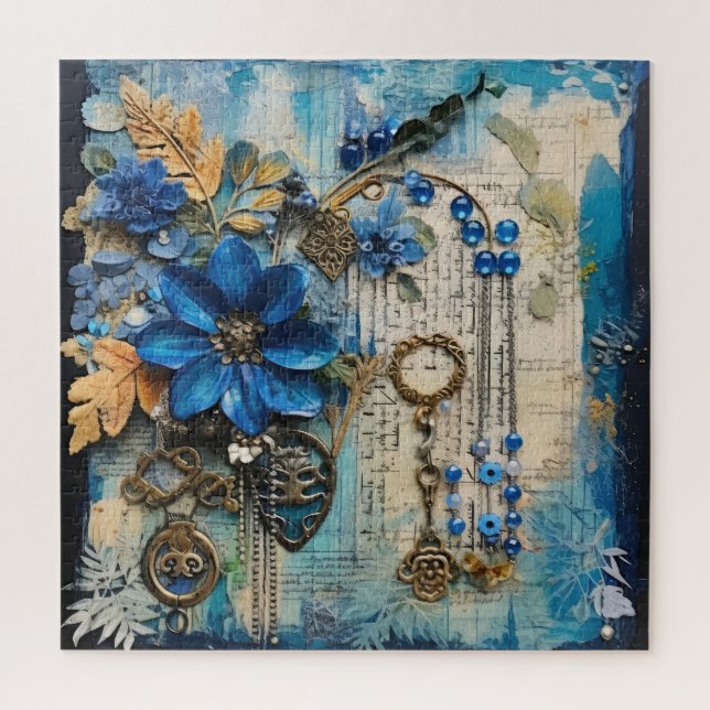 Antique Junk Paper Puzzle (Vertical)