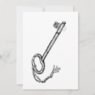 Antique Key Invitation