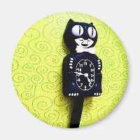 Antique kit Cat Clock Magnet