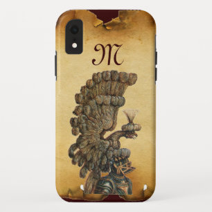 ANTIQUE KNIGHT HELMET WITH EAGLE Parchment Case-Mate iPhone Case