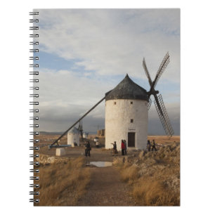 Antique La Mancha windmills, with visitors Spiral Notebook