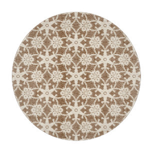 Antique lace - cream and brown cutting board