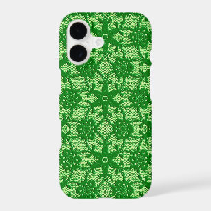 Antique lace - emerald and lime green