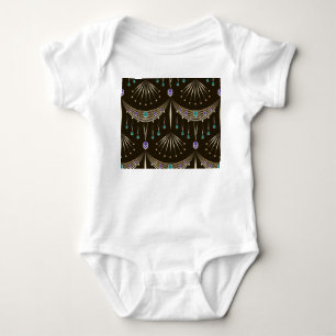 Antique lace, geometric seamless pattern. baby bodysuit