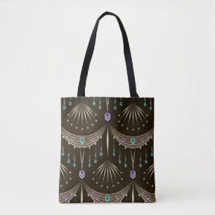 Antique lace, geometric seamless pattern. tote bag
