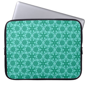 Antique lace - turquoise and aqua laptop sleeve