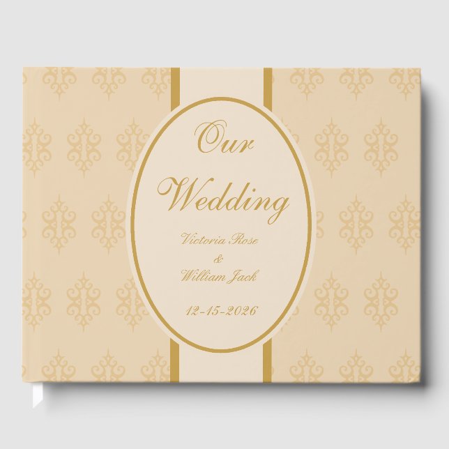 Antique Lace Wedding Guestbook  (Front)