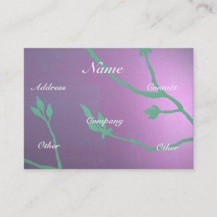 Antique Lavender Blue Floral Delight Business Card
