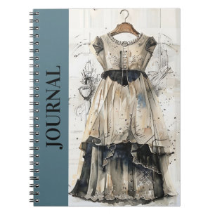 Antique LBD Little Black Dress Journal Diary
