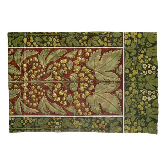 Antique Leaf Pattern Pillowcase (Front)