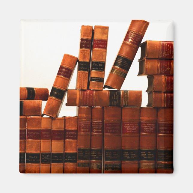Antique Leather Books Magnet (Front)