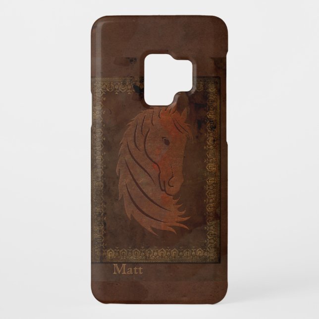 Antique Leather Look Horse Galaxy S3 Case (Back)