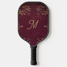 antique  leather look monogrammed