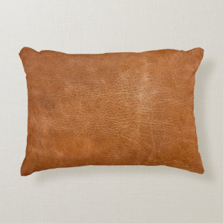 Antique Leather Texture, TANleather,texture,backgr Decorative Cushion