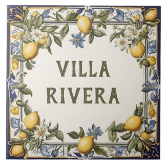 Antique Lemon Custom House Name Plate Plaque Sign Tile