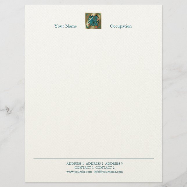 Antique Letter A - Letterhead (Front)