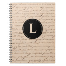 Antique Letter Monogram Writer's Old Calligraphy