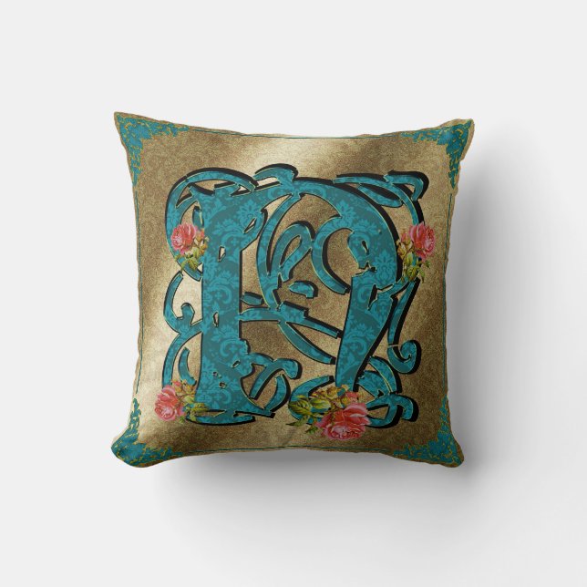Antique Letter N - Pillow (Front)