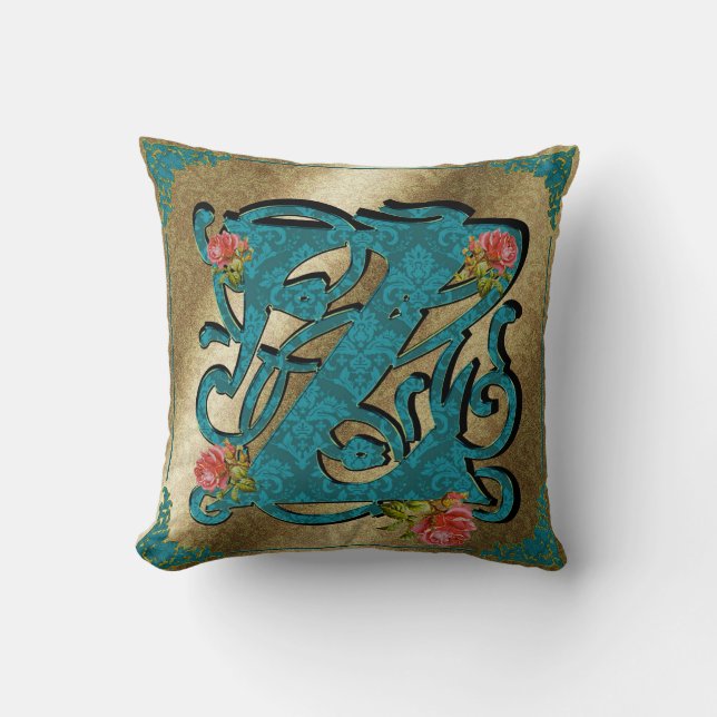 Antique Letter Z - Pillow (Front)