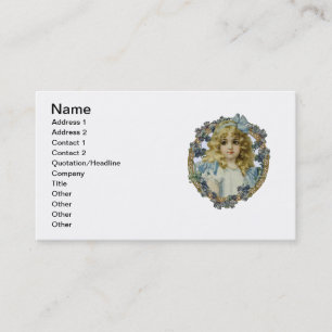 Antique Little Girl Child Portrait Beautiful Business Card