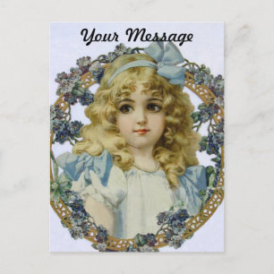 Antique Little Girl Child Portrait Beautiful Postcard
