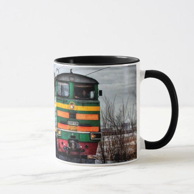 Antique Locomotive Steam Engine Train Coffee Cup (Right)