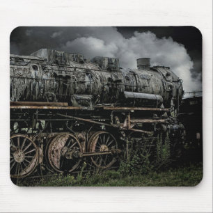 Antique Locomotive Steam Engine Train Mousepad