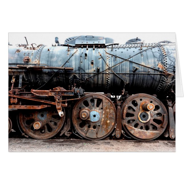 Antique Locomotive Train Blank Card (Front Horizontal)