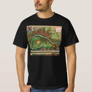 Antique London Street Map by Johannes de Ram, 1689 T-Shirt