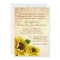 Antique Look Sunflowers Wedding Invitation