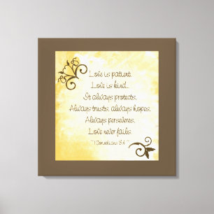 Antique Love Is Patient Canvas Print
