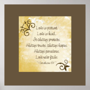 Antique Love Is Patient Poster