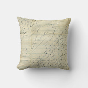 Antique Love Letter I Love You Cushion