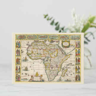 Antique Map of Africa by Hondius and Jansson