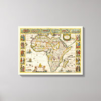 Antique Map of Africa by Hondius and Jansson