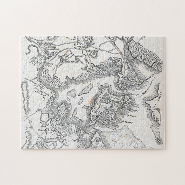 Antique Map of Boston | 1775-1776 Jigsaw Puzzle (Horizontal)