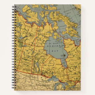 Antique Map of Canada Notebook