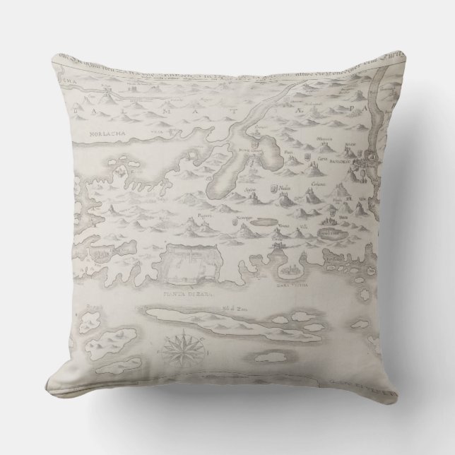 Antique Map of Croatia Cushion (Front)