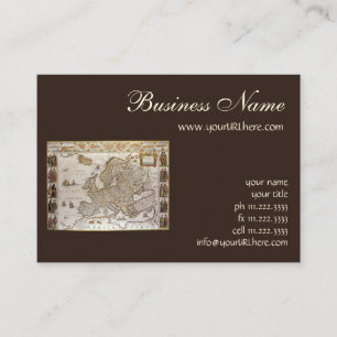 Antique Map of Europe by Willem Jansz Blaeu, c1617 Business Card