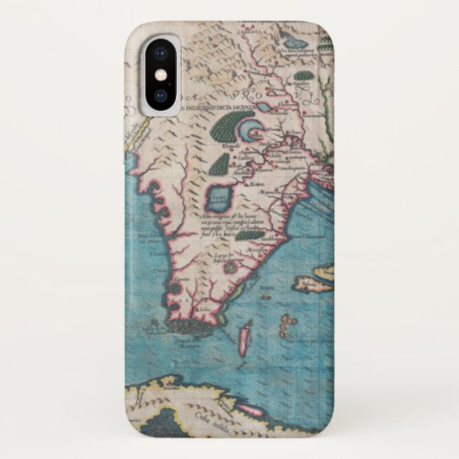 Antique Map of Florida and Cuba Case-Mate iPhone Case (Back)