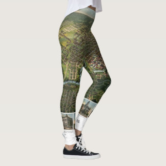 Antique Map of Houston, Texas with Buffalo River Leggings