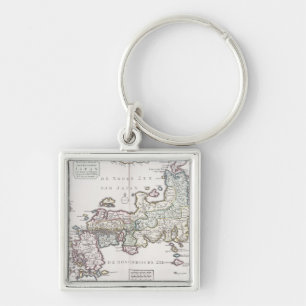 Antique Map of Japan 1769 Key Ring
