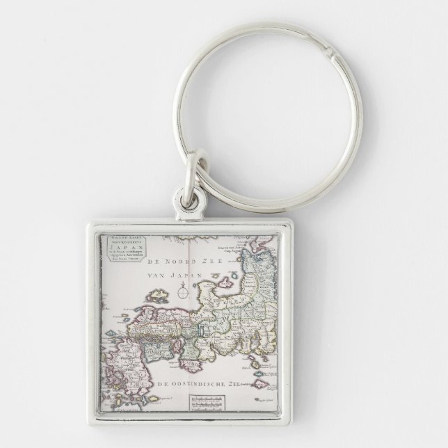 Antique Map of Japan | 1769 Key Ring (Front)